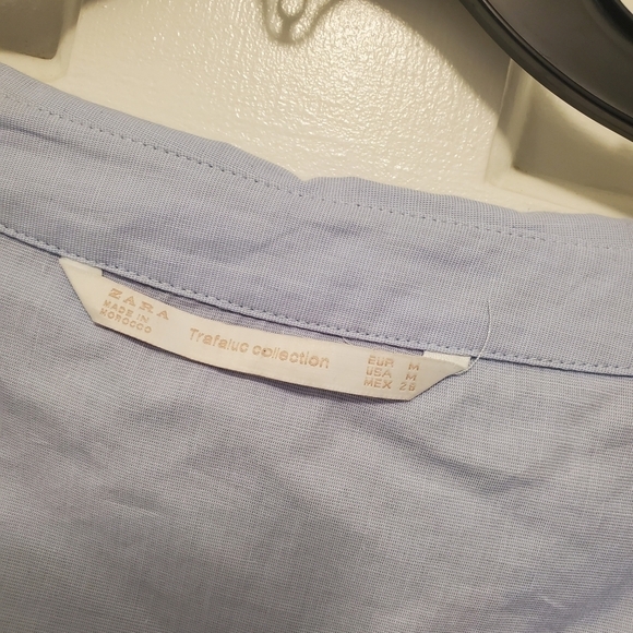 Zara Elegant Blue Women's Wrap Top - Picture 4 of 9